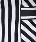 Sacou din bumbac elastic in dungi alb-negru