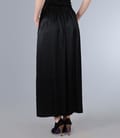Fusta lunga din viscoza neagra satinata