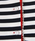 Bluza din jerse elastic in dungi alb-negru