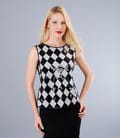 Bluza cu paiete alb-negru
