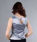 Bluza din saten elastic gri