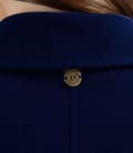 Sacou office bleumarin din stofa elastica