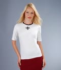 Tricou din jerse cu aplicatie si garnitura