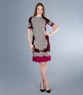 Rochie din jerse elastic imprimat