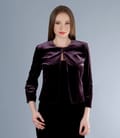 Bolero din catifea elastica mov