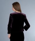 Bolero din catifea elastica mov