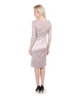 Rochie din saten elastic cu garnitura de dantela