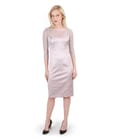 Rochie din saten elastic cu garnitura de dantela