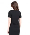 Tricou din jerse elastic incretit la umeri