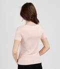 Tricou din jerse uni cu garnitura