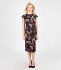 Rochie din jerse elastic gros imprimat