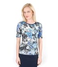 Tricou din jerse imprimat cu maneci scurte