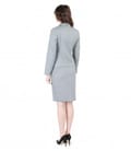 Costum office dama din bumbac elastic cu tighele