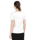 Tricou din jerse uni cu garnitura