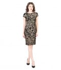Rochie de seara scurta din catifea elastica imprimata