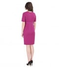 Rochie eleganta din stofa elastica cu garnitura