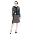 Costum office dama cu sacou si fusta asimetrica cu picouri