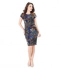 Rochie eleganta brocata cu catifea