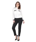 Tinuta office cu bluza cu maneci lungi si pantaloni pana