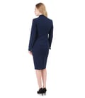 Costum office dama cu sacou si fusta din stofa elastica