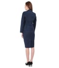 Costum office dama cu sacou si fusta cu picouri