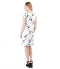 Rochie din bumbac texturat cu imprimeu floral
