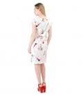 Rochie din bumbac texturat cu imprimeu floral
