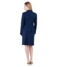 Costum office dama cu sacou si fusta din bumbac texturat