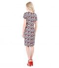 Rochie din viscoza cu imprimeu geometric