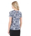 Bluza din jerse elastic cu imprimeu floral