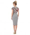 Rochie din jerse elastic brocat
