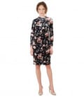 Rochie eleganta din catifea imprimata cu motive florale