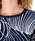 Bluza din jerse elastic imprimat in relief