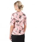 Bluza din jerse elastic imprimat cu motive florale