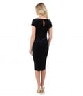 Rochie de seara scurta din catifea elastica neagra