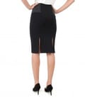 Fusta creion din jerse elastic gros cu garnitura elastica