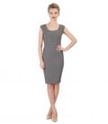 Rochie din brocart de bumbac cu aplicatie de perle