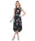 Rochie din viscoza imprimata cu motive florale