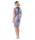 Rochie de seara din dantela brodata cu motive florale