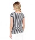 Bluza din jerse elastic imprimat cu dungi