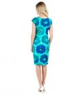 Rochie din jerse imprimat cu motive florale