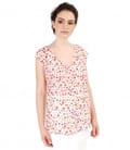 Bluza lejera cu fata imprimata cu motive florale