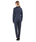 Costum office dama cu sacou si fusta din bumbac imprimat