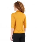 Bluza din jerse elastic uni cu guleras
