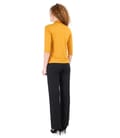 Pantaloni din stofa elastica si bluza din jerse elastic uni