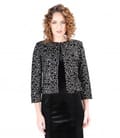 Bolero din catifea neagra cu perle