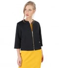 Bolero din brocart elastic cu motive geometrice