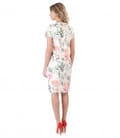 Rochie din bumbac brocat cu motive florale
