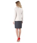 Sacou din stofa elastica si rochie cu garnitura