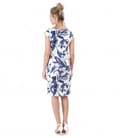 Rochie din jerse imprimat cu motive florale